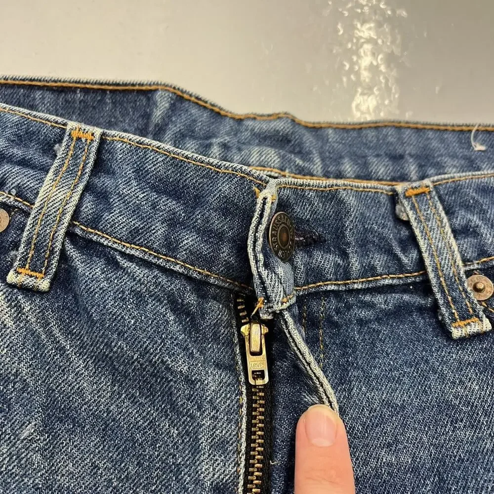 Vintage 70s Levi's 509 Blue Straight Distressed Jeans 34x28